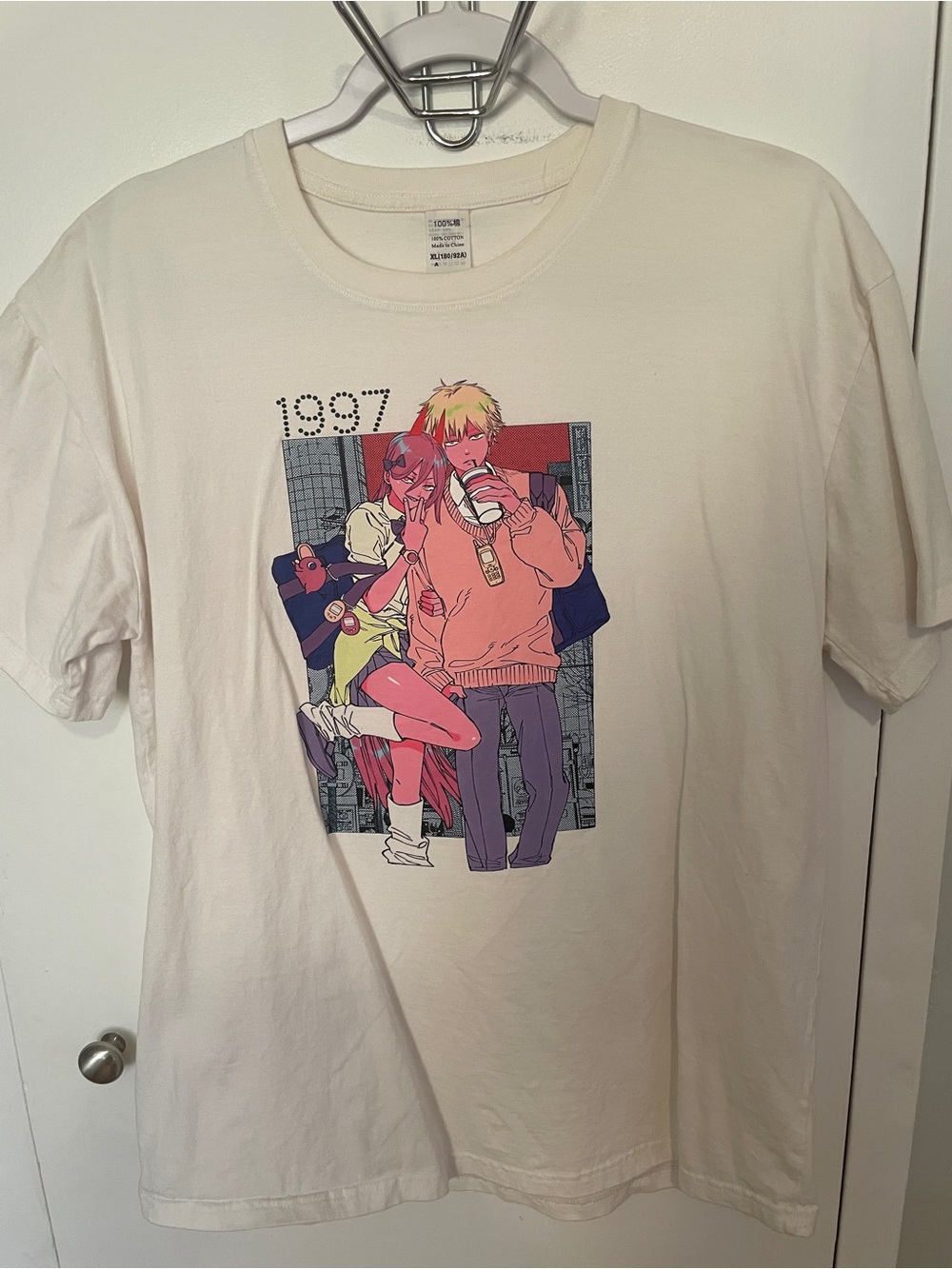 4/$20 Chainsaw Man Anime T-Shirt — Graphic Anime Crewneck T-Shirt in White